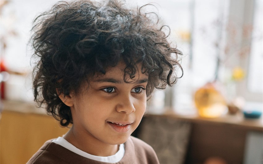 Unique Biracial Boy